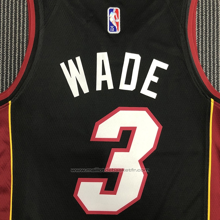 Maillot Miami Heat Victor Dwyane Wade #3 Icon Noir